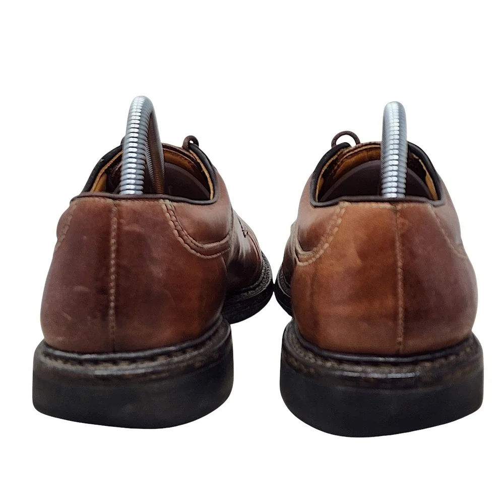 Allen Edmonds Wilbert 10 D Mens Brown Leather Split Toe Derby Shoes 1951 3502